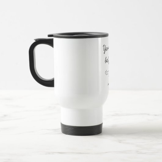 Modern Personalized Love Quote Travel Mug トラベルマグ (左)