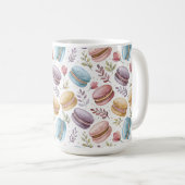 Modern Personalized Macaron Desserts コーヒーマグカップ (正面右)