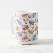 Modern Personalized Macaron Desserts コーヒーマグカップ (正面左)