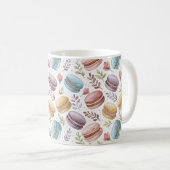 Modern Personalized Macaron Desserts コーヒーマグカップ (正面右)