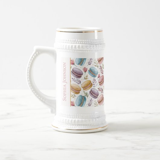 Modern Personalized Macaron Desserts ビールジョッキ (左)