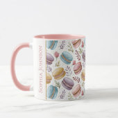 Modern Personalized Macaron Desserts マグカップ (左)