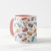 Modern Personalized Macaron Desserts マグカップ (正面左)