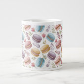 Modern Personalized Macaroon Desserts ジャンボコーヒーマグカップ (正面)