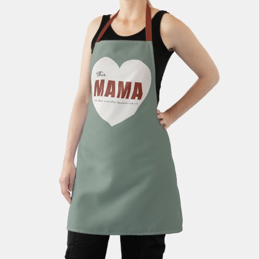Modern Personalized Mama Heart Apron エプロン (インサイチュ)