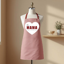 Modern Personalized Mama Heart Apron エプロン