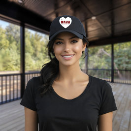 Modern Personalized Mama Heart Hat キャップ
