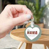 Modern Personalized Mama Heart Keychain キーホルダー
