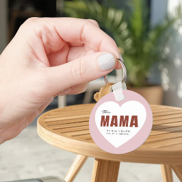 Modern Personalized Mama Heart Keychain キーホルダー