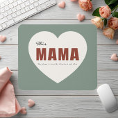Modern Personalized Mama Heart Mouse Pad マウスパッド