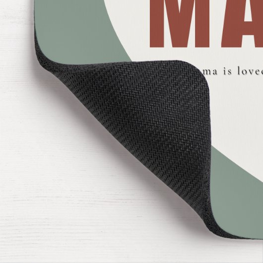 Modern Personalized Mama Heart Mouse Pad マウスパッド (コーナー)