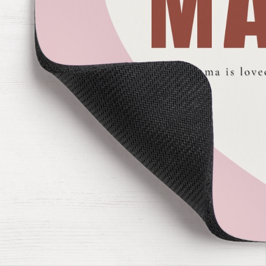 Modern Personalized Mama Heart Mouse Pad マウスパッド (コーナー)