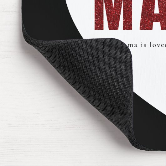 Modern Personalized Mama Heart Mouse Pad マウスパッド (コーナー)