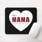 Modern Personalized Mama Heart Mouse Pad マウスパッド (マウス)