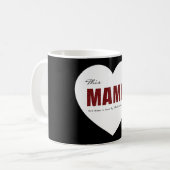Modern Personalized Mama Heart Mug コーヒーマグカップ (正面左)