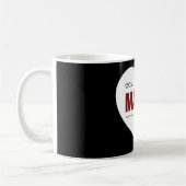Modern Personalized Mama Heart Mug コーヒーマグカップ (左)