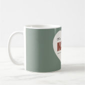 Modern Personalized Mama Heart Mug コーヒーマグカップ (左)