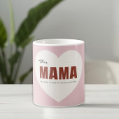 Modern Personalized Mama Heart Mug コーヒーマグカップ
