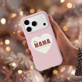 Modern Personalized Mama Heart Phone Case