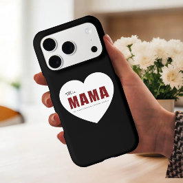 Modern Personalized Mama Heart Phone Case