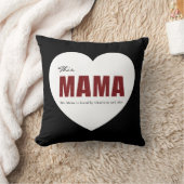 Modern Personalized Mama Heart Throw Pillow クッション (ブランケット)
