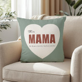 Modern Personalized Mama Heart Throw Pillow クッション