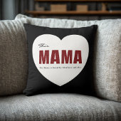 Modern Personalized Mama Heart Throw Pillow クッション