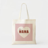 Modern Personalized Mama Heart Tote Bag トートバッグ (正面)