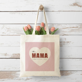 Modern Personalized Mama Heart Tote Bag トートバッグ