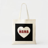 Modern Personalized Mama Heart Tote Bag トートバッグ (正面)