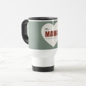 Modern Personalized Mama Heart Travel Mug トラベルマグ (正面左)