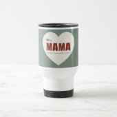 Modern Personalized Mama Heart Travel Mug トラベルマグ (中央)
