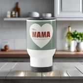 Modern Personalized Mama Heart Travel Mug トラベルマグ