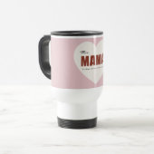 Modern Personalized Mama Heart Travel Mug トラベルマグ (正面左)