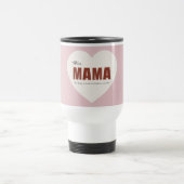 Modern Personalized Mama Heart Travel Mug トラベルマグ (中央)