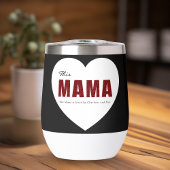 Modern Personalized Mama Heart Water Bottle