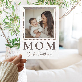 Modern Personalized Mom Photo Greeting Card シーズンカード