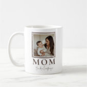 Modern Personalized Mom Photo Mug Elegant Gift コーヒーマグカップ (左)