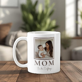 Modern Personalized Mom Photo Mug Elegant Gift コーヒーマグカップ