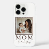 Modern Personalized Mom Photo Phone Case Case-Mate iPhoneケース (裏面)