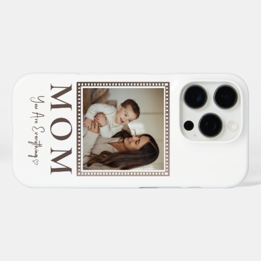 Modern Personalized Mom Photo Phone Case Case-Mate iPhoneケース (裏面 (横))