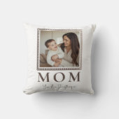 Modern Personalized Mom Photo Throw Pillow クッション (正面)