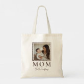 Modern Personalized Mom Photo Tote Bag Gift トートバッグ (裏面)