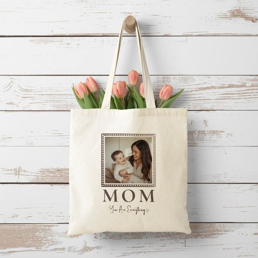 Modern Personalized Mom Photo Tote Bag Gift トートバッグ