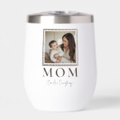 Modern Personalized Mom Photo Wine Tumbler (正面)