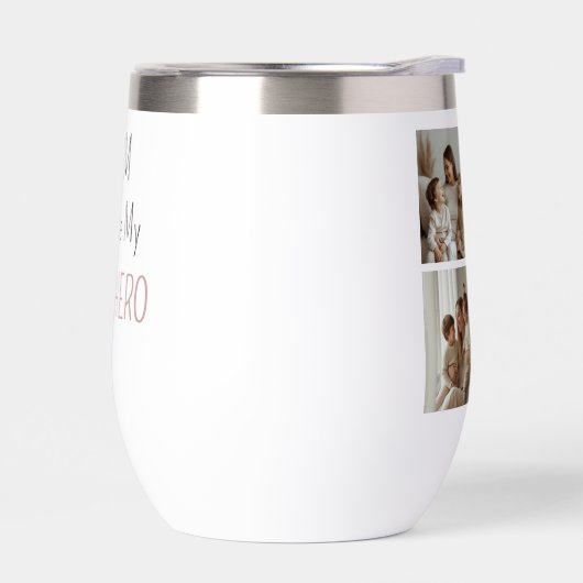 Modern Personalized Mom Superhero Photo Collage (左面)