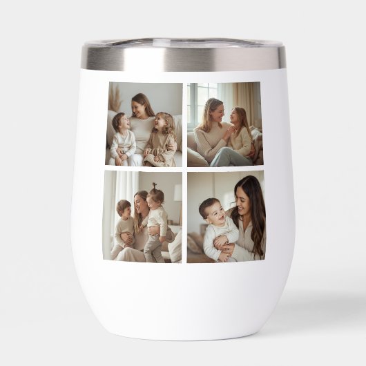 Modern Personalized Mom Superhero Photo Collage (背面)