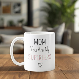 Modern Personalized Mom Superhero Photo Collage コーヒーマグカップ