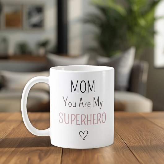 Modern Personalized Mom Superhero Photo Collage コーヒーマグカップ