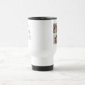 Modern Personalized Mom Superhero Photo Collage トラベルマグ (中央)